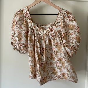 Doen floral blouse size large